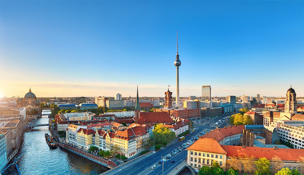 Berlin Panorama Bild Umzug in